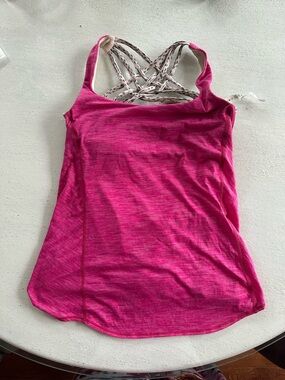 NWOT lululemon athletica Hot Pink Strappy Back Tank Top
